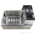 Potato Chip Fryer Electrical 1 Tank 1 Basket Stainless Steel Deep Fryer Supplier